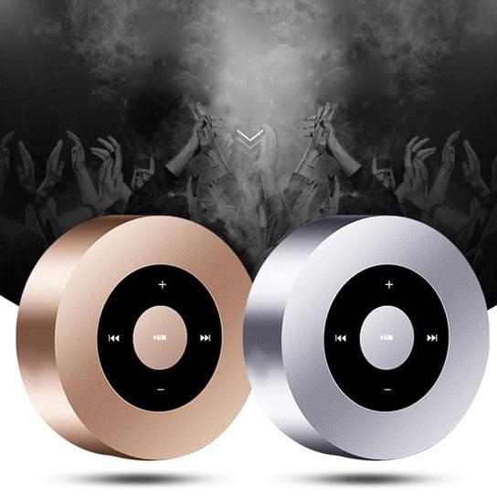 Minimal Metallic Bluetooth Speaker and MP3 Player.
