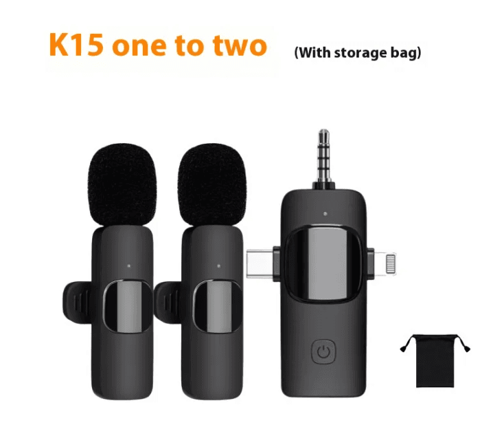 Wireless Collar Clip Microphone Three-in-one Three Connector Mini Microphone 35 Hole.