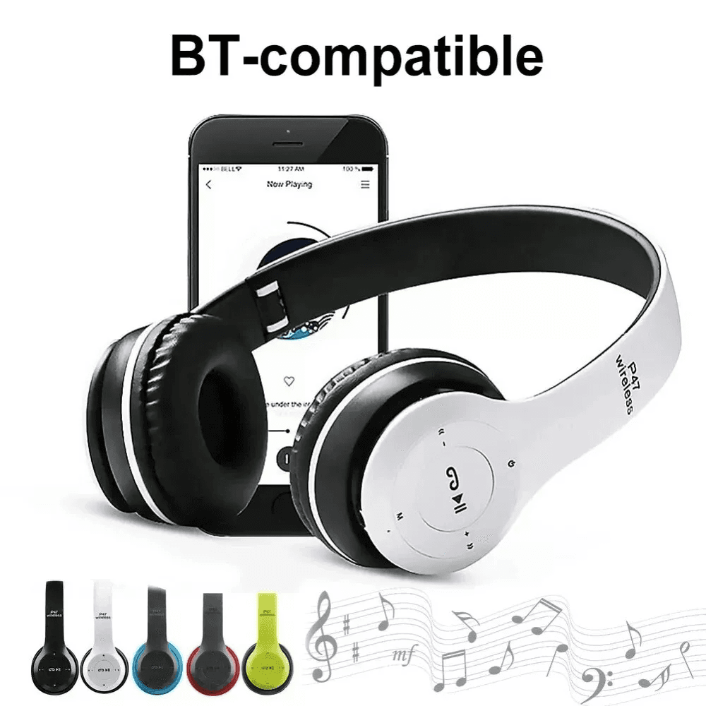Wireless Bluetooth 5.0 Headphones Headset Over-Ear FM Radio MIC Foldable TF Card.