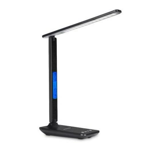 Lamp Plus 3 in 1 desk lamp with phone charger, clock, and thermostat