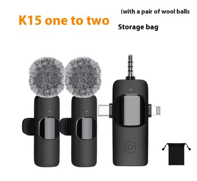 Wireless Collar Clip Microphone Three-in-one Three Connector Mini Microphone 35 Hole.