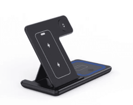 15W 3 In 1 LED Foldable Fast Wireless Charger Stand.