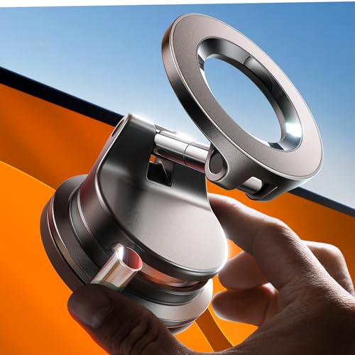 LISEN MagSafe Car Mount 2 Pack | iPhone Suction Cup Windshield & Dashboard Holder