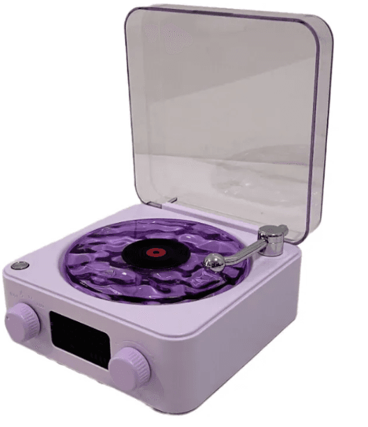 Bluetooth Retro Turntable Speaker with RGB Lights.
