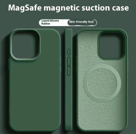 Magnetic Liquid Silicone  Magsafe Case For iPhone.