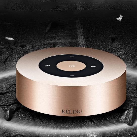 Minimal Metallic Bluetooth Speaker and MP3 Player.