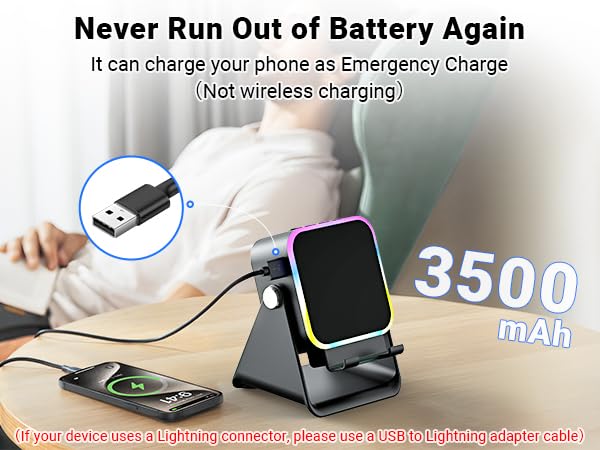 AIKELA 5-in-1 Induction Speaker | Wireless Bluetooth, Phone Stand & Color Light