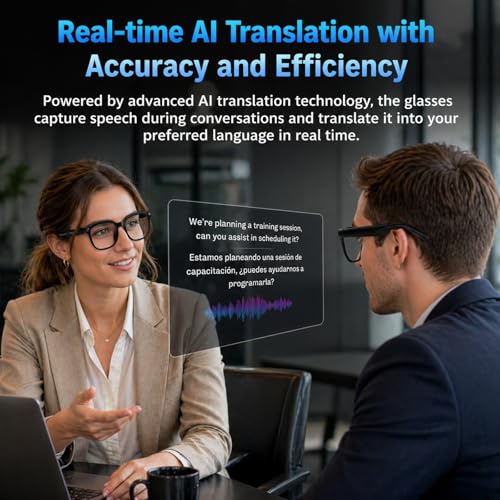 Plunthorn AI Smart Glasses – 4K Camera, Translation & AI Assistant