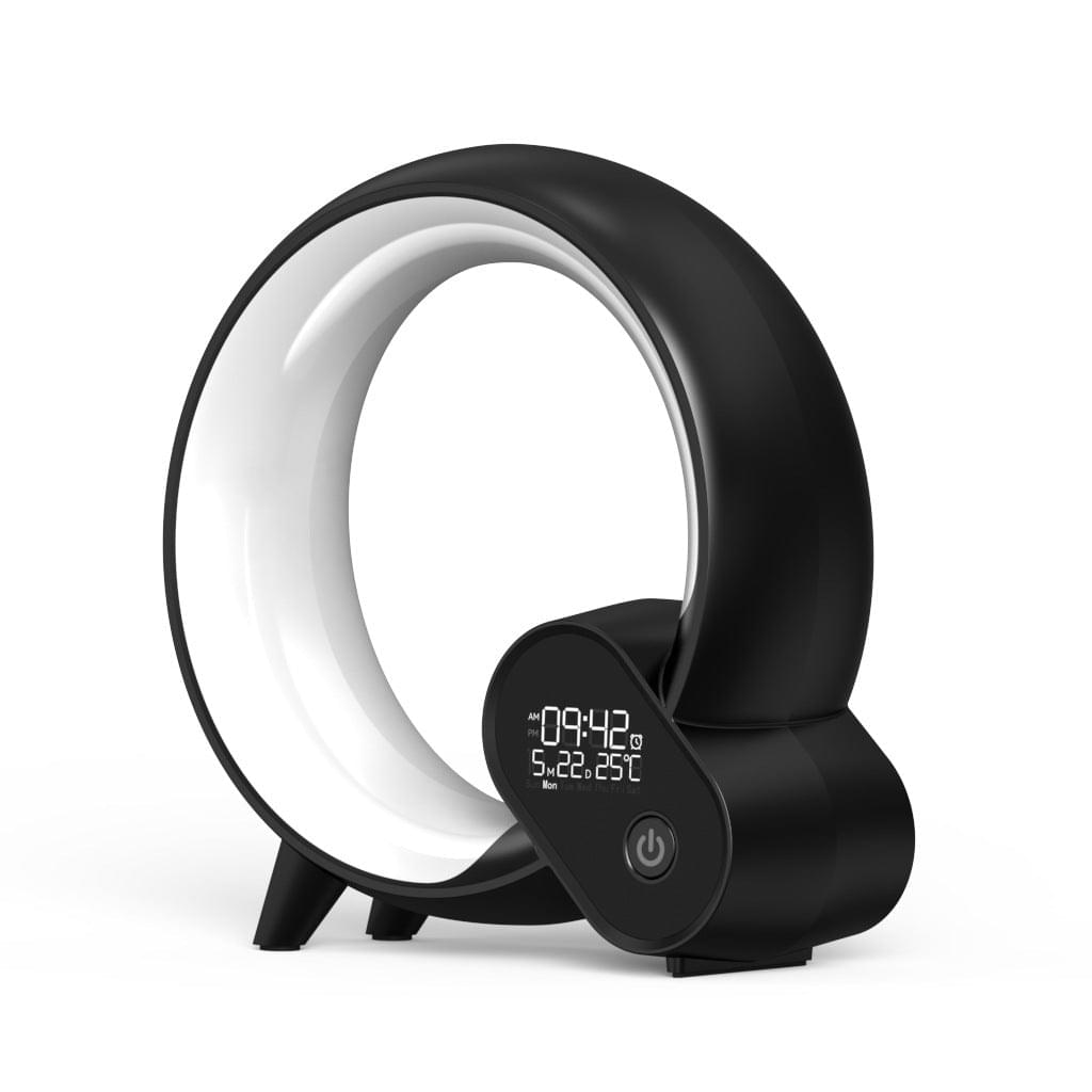 Creative Q Light Analog Sunrise Digital Display Alarm Clock Bluetooth Audio Intelligent Wake-up Q Colorful Atmosphere Light.
