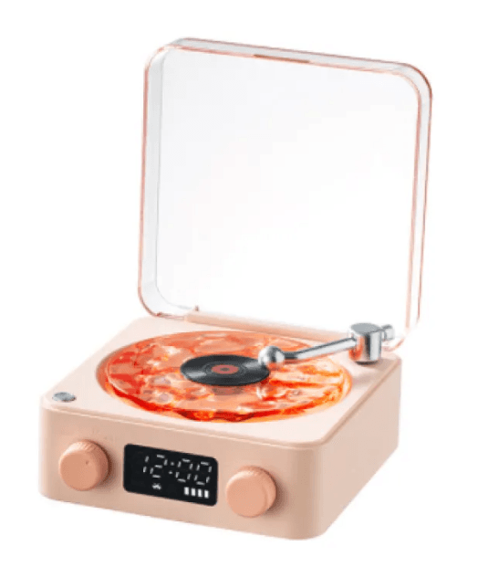 Bluetooth Retro Turntable Speaker with RGB Lights.