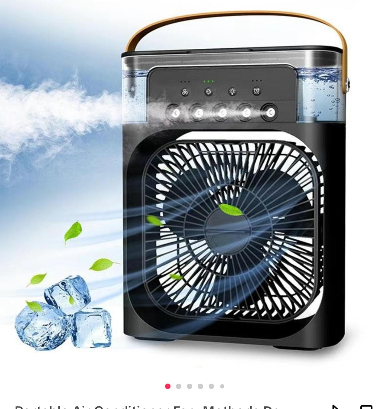 Portable 3-in-1 Air Cooler Fan – Mini AC for Room, Office & Car | Fast Cooling + Humidifier | Ships from USA 🇺🇸 | TikTok & Amazon Hot Seller!.
