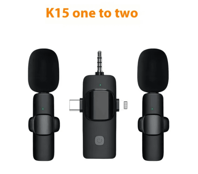 Wireless Collar Clip Microphone Three-in-one Three Connector Mini Microphone 35 Hole - Cyber Store