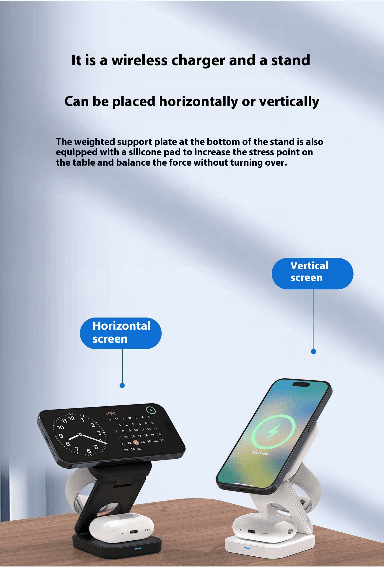 3 IN 1 FOLDABLE WIRELESS CHARGER.