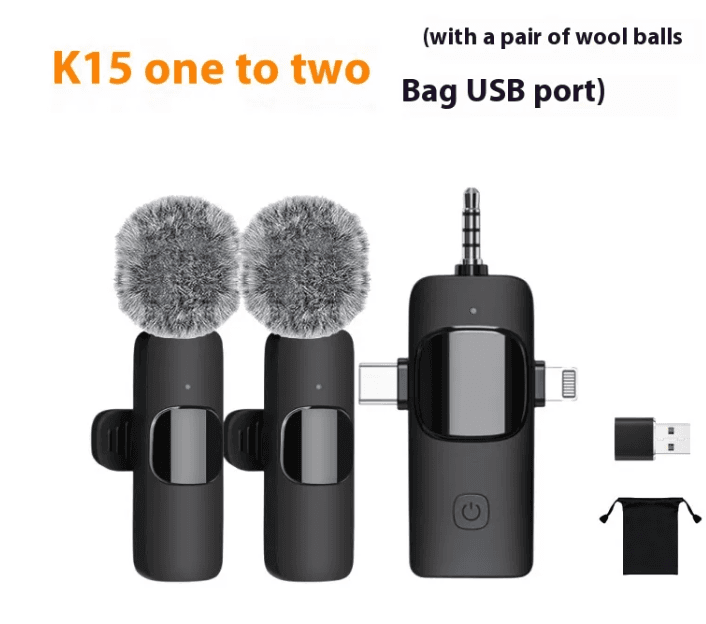 Wireless Collar Clip Microphone Three-in-one Three Connector Mini Microphone 35 Hole.