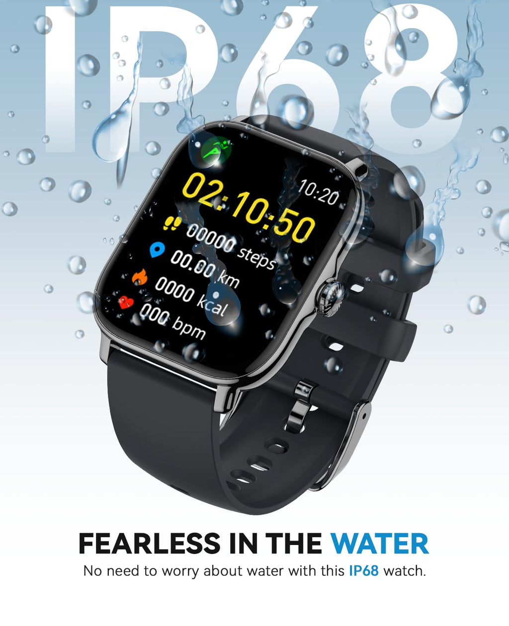 Paybay Smart Watch — Bluetooth Calling, IP68 Waterproof, Fitness & Sleep Tracker