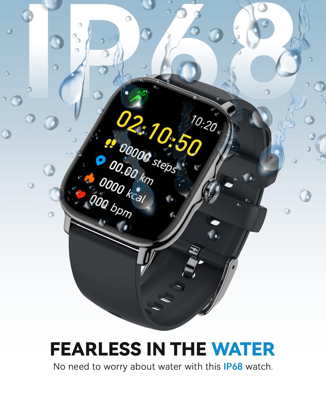 Paybay Smart Watch — Bluetooth Calling, IP68 Waterproof, Fitness & Sleep Tracker
