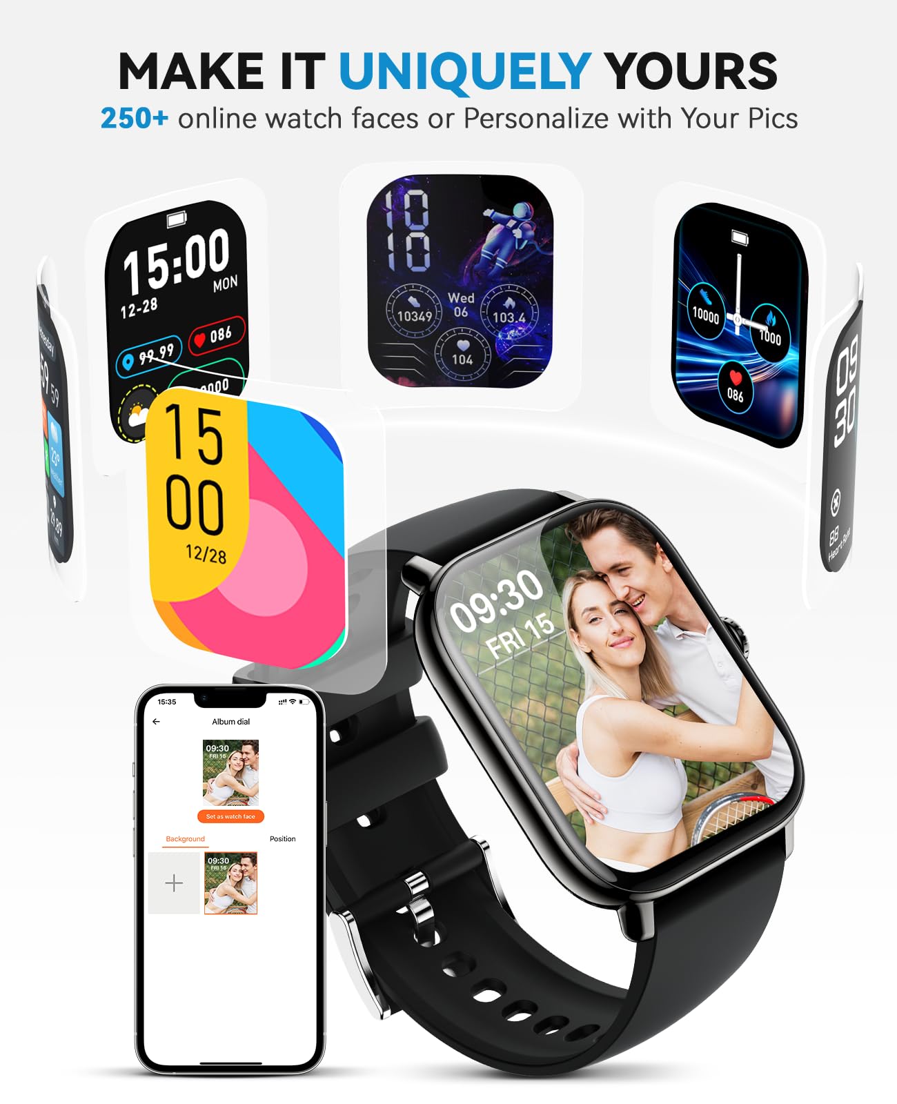 Paybay Smart Watch — Bluetooth Calling, IP68 Waterproof, Fitness & Sleep Tracker