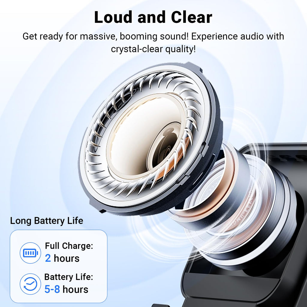 AIKELA 5-in-1 Induction Speaker | Wireless Bluetooth, Phone Stand & Color Light