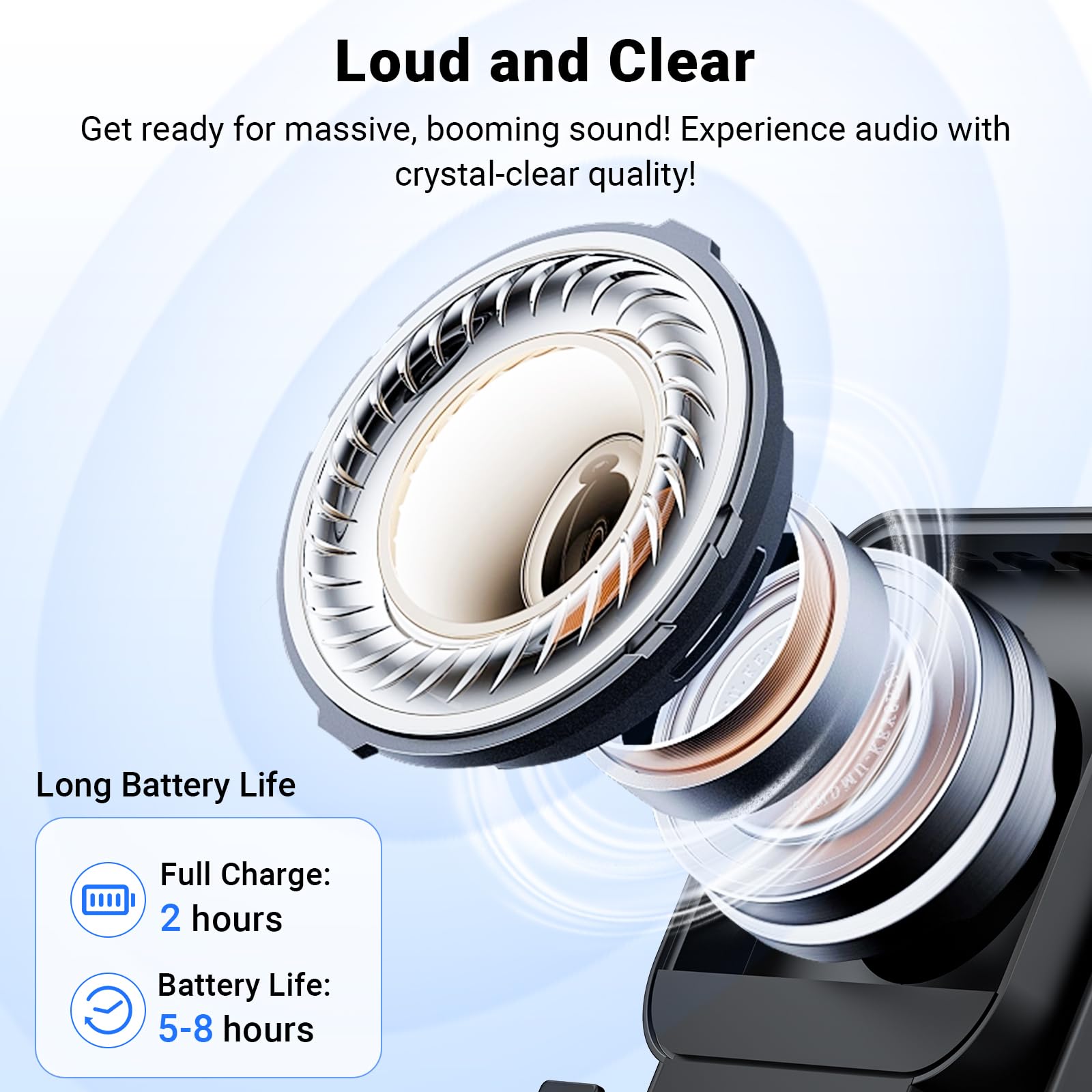 AIKELA 5-in-1 Induction Speaker | Wireless Bluetooth, Phone Stand & Color Light