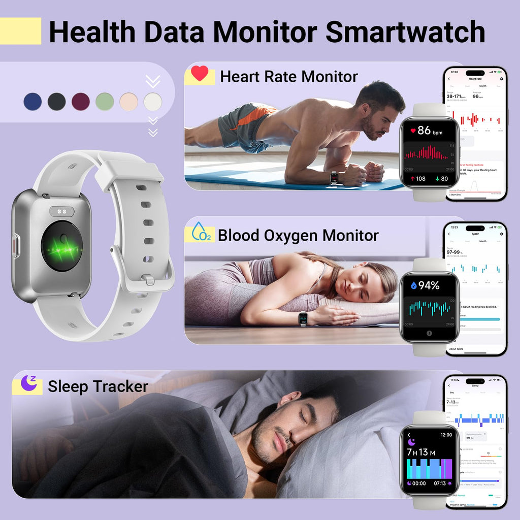 Quican Smartwatch – Fitness & Health Tracker for Android & iPhone
