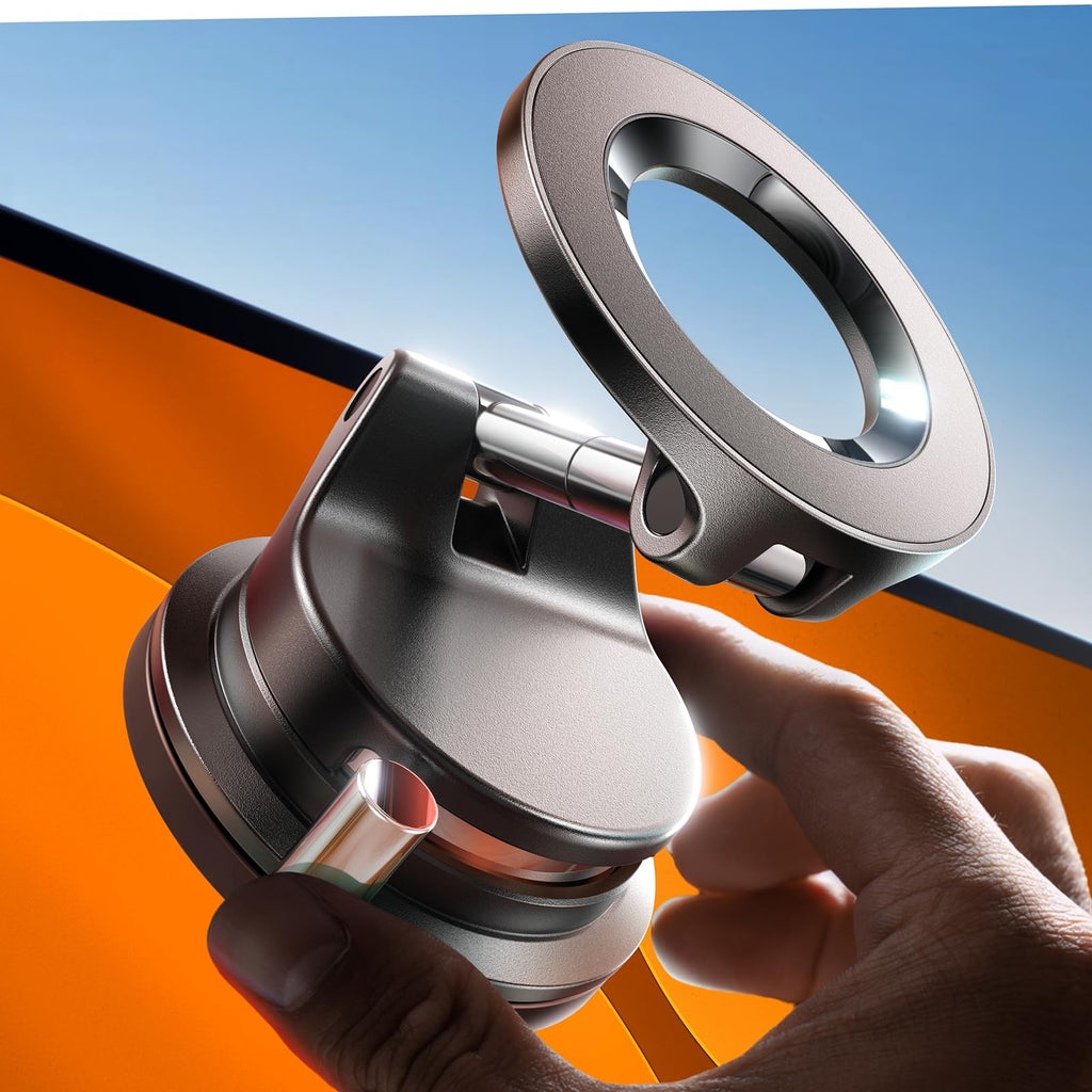 LISEN MagSafe Car Mount 2 Pack | iPhone Suction Cup Windshield & Dashboard Holder