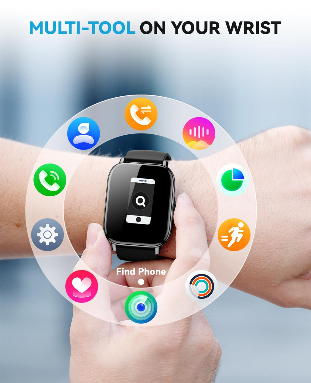 Paybay Smart Watch — Bluetooth Calling, IP68 Waterproof, Fitness & Sleep Tracker