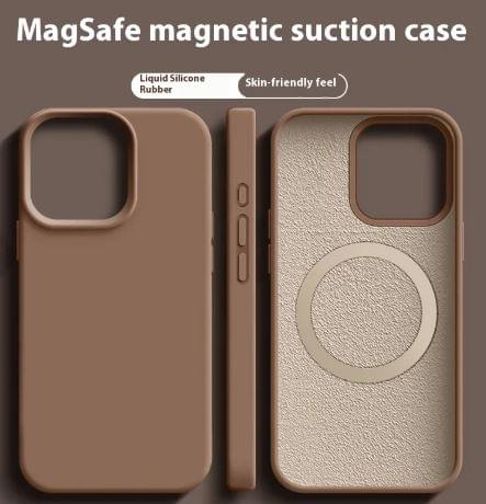 Magnetic Liquid Silicone  Magsafe Case For iPhone - Cyber Store