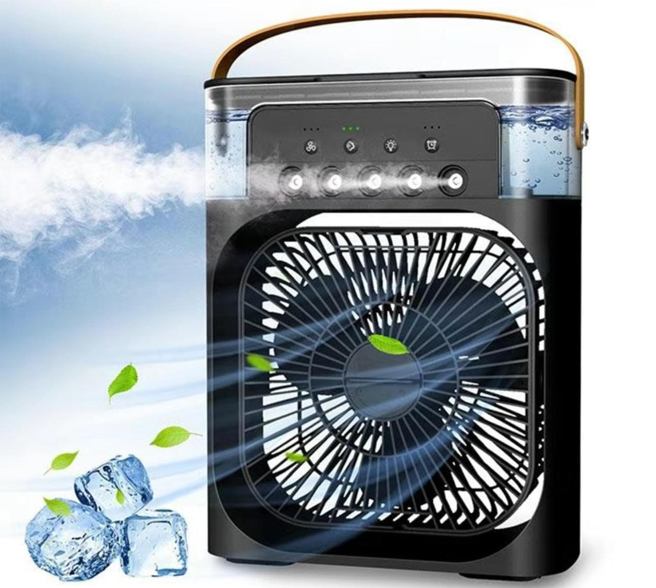 Portable 3-in-1 Air Cooler Fan – Mini AC for Room, Office & Car | Fast Cooling + Humidifier | Ships from USA 🇺🇸 | TikTok & Amazon Hot Seller!.