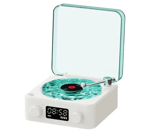 Bluetooth Retro Turntable Speaker with RGB Lights.