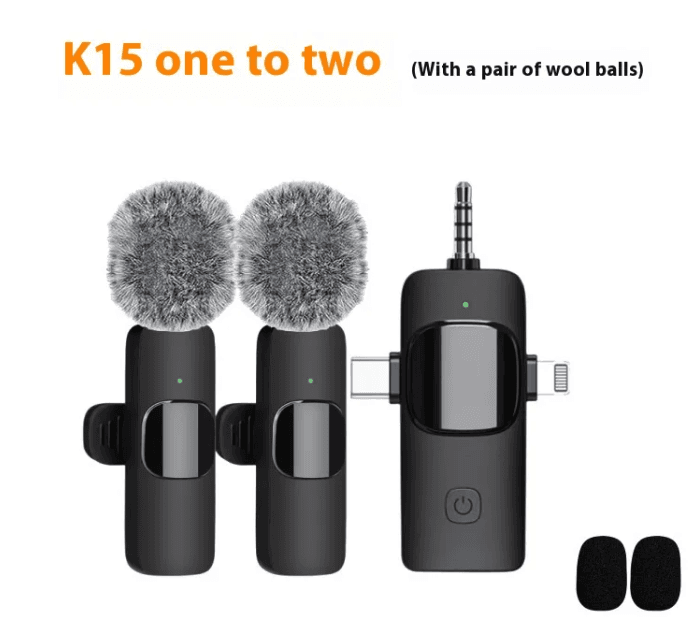 Wireless Collar Clip Microphone Three-in-one Three Connector Mini Microphone 35 Hole.