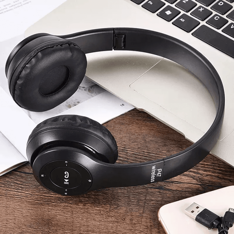 Wireless Bluetooth 5.0 Headphones Headset Over-Ear FM Radio MIC Foldable TF Card.