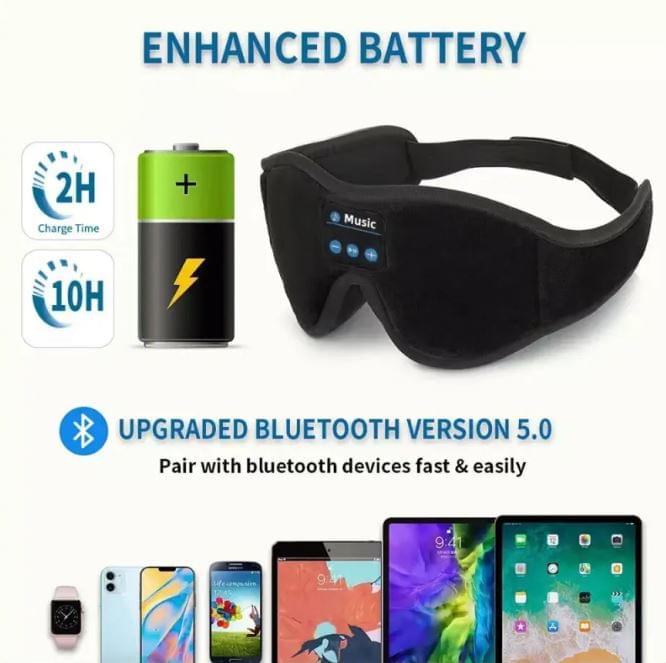 3D Eye Mask Bluetooth 50 Unlimited Music Stereo.