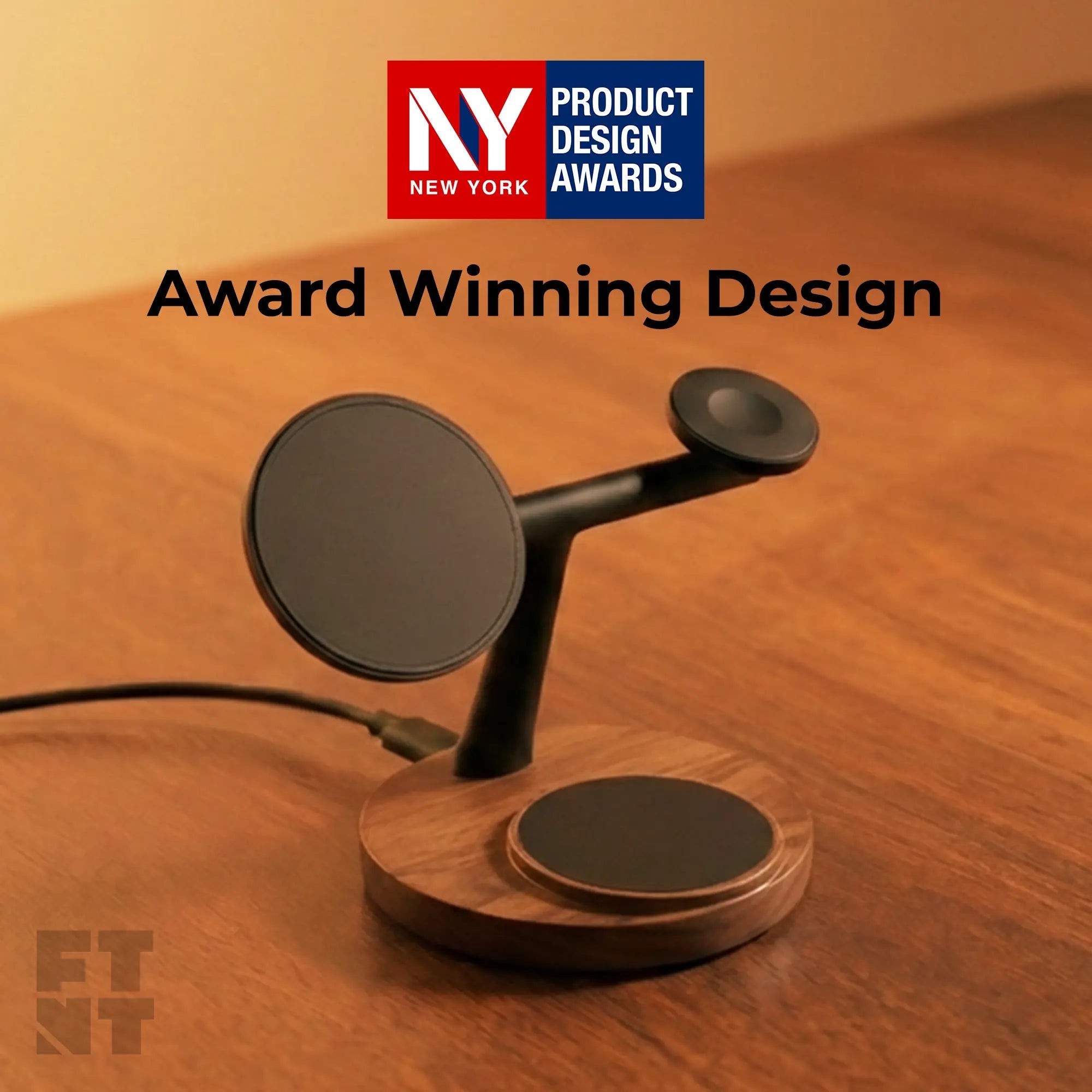 ZenStand 3-in-1 Wood MagSafe-compatible Wireless Charging Stand