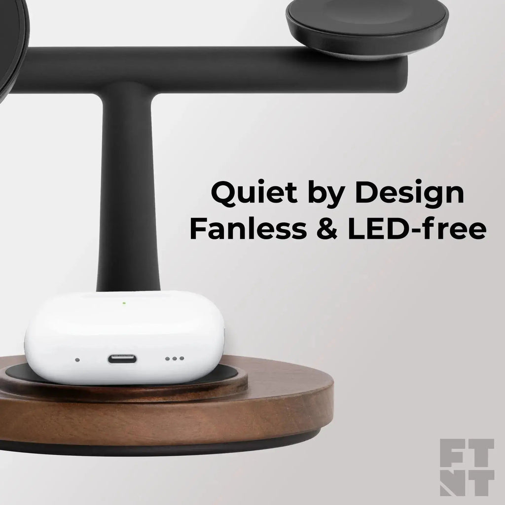 ZenStand 3-in-1 Wood MagSafe-compatible Wireless Charging Stand
