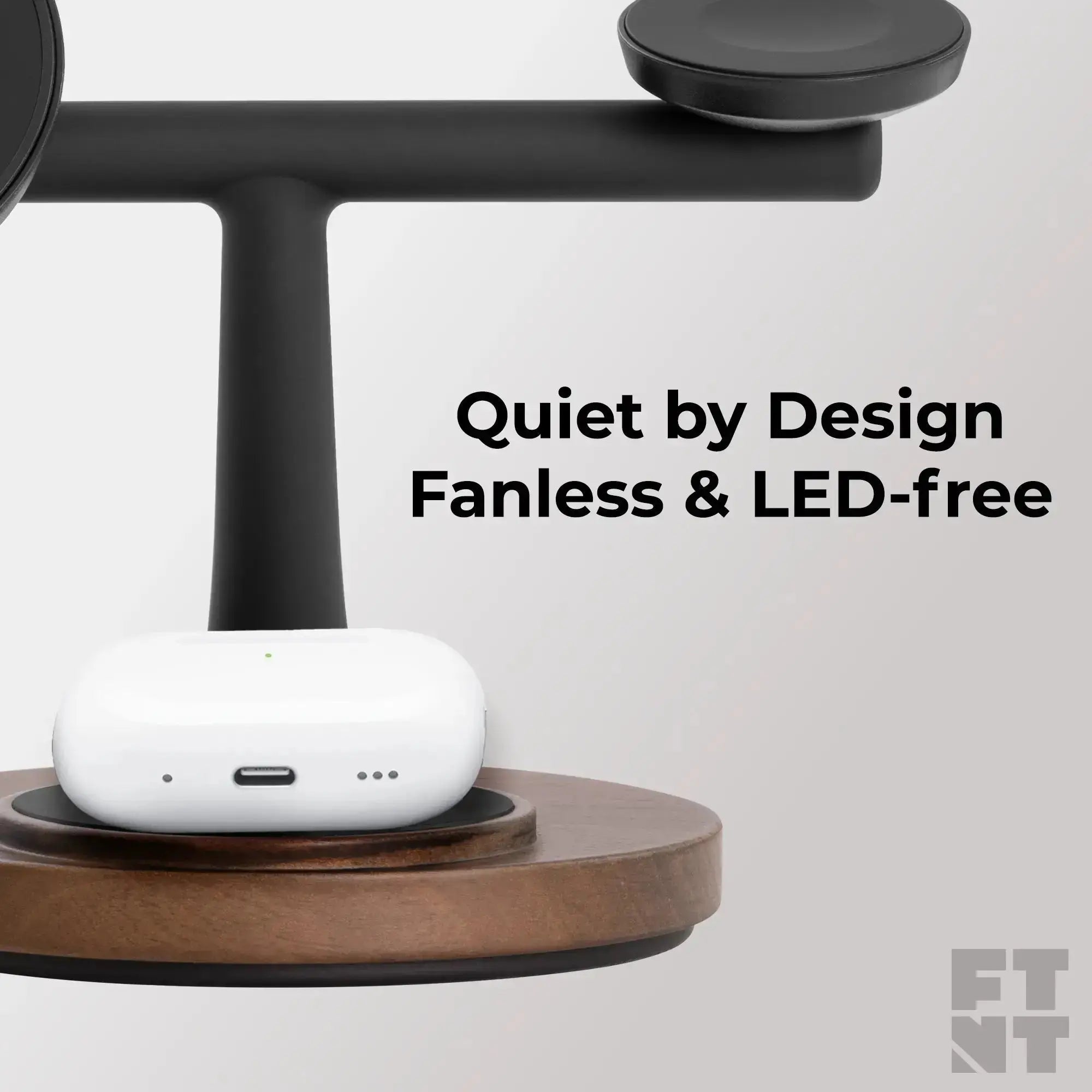 ZenStand 3-in-1 Wood MagSafe-compatible Wireless Charging Stand