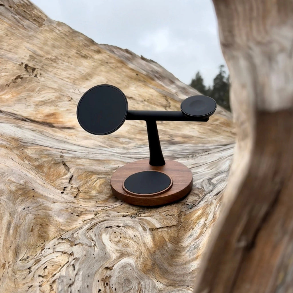 ZenStand 3-in-1 Wood MagSafe-compatible Wireless Charging Stand