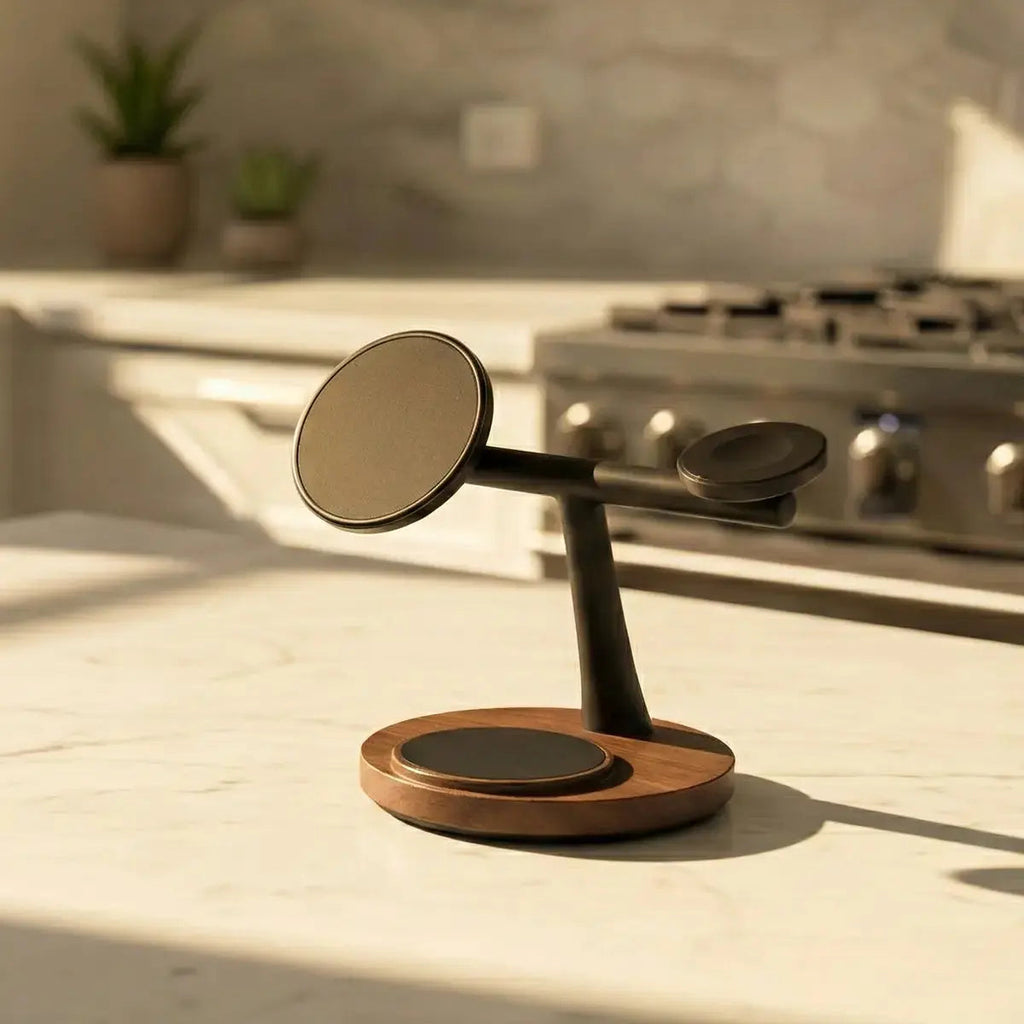 ZenStand 3-in-1 Wood MagSafe-compatible Charging Dock with 30W GaN Adapter
