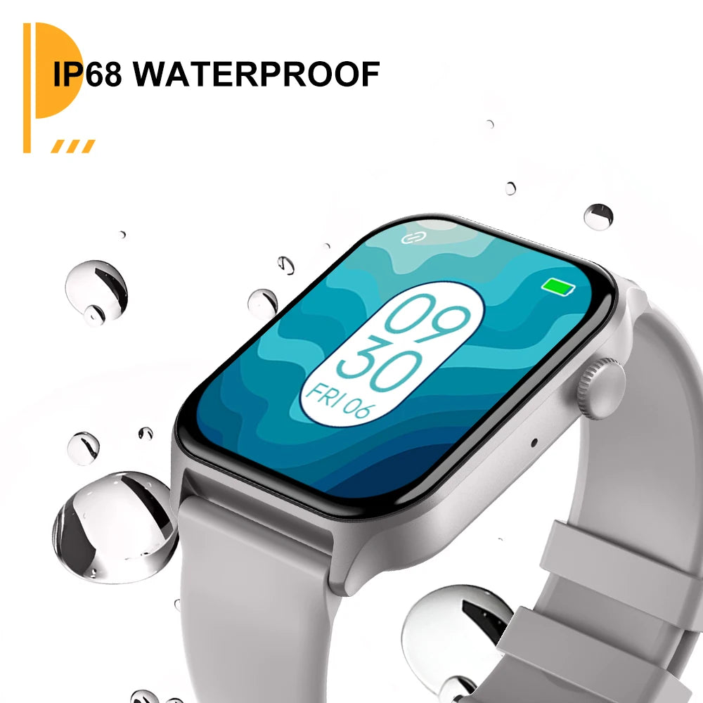 PEJE Smartwatch Voice Making&Calling Calls 1.83'' Full Touch  Screen 24H Health Monitor 100+ Sport Modes 200+ Watch Faces