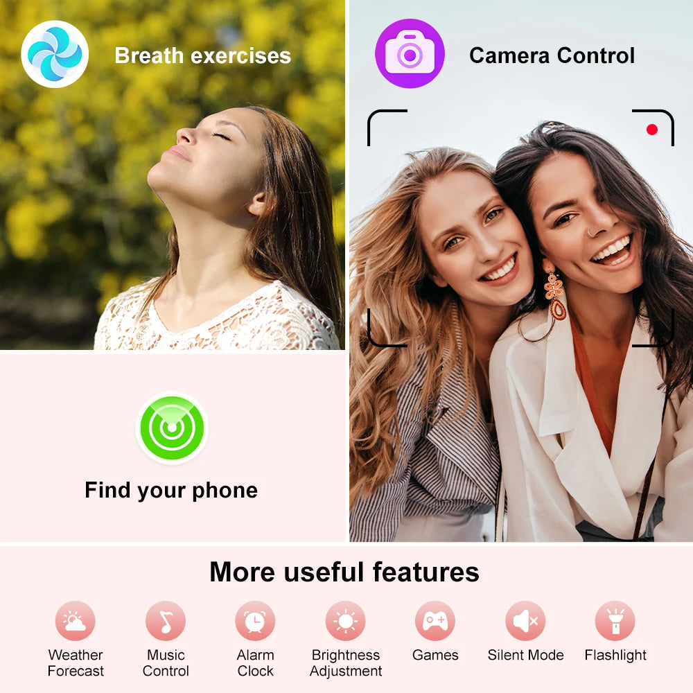 PEJE Smartwatch Voice Making&Calling Calls 1.83'' Full Touch  Screen 24H Health Monitor 100+ Sport Modes 200+ Watch Faces