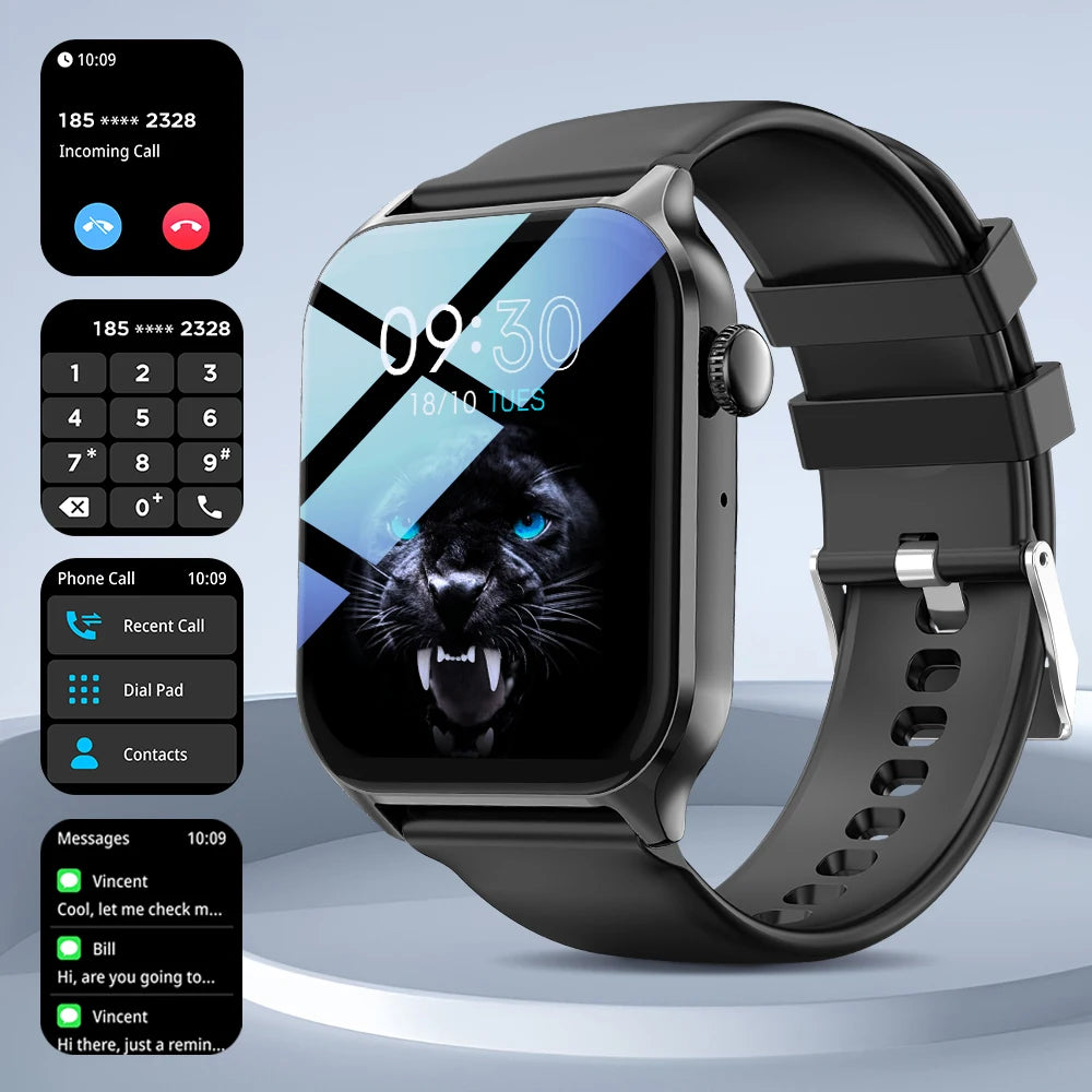 PEJE Smartwatch Voice Making&Calling Calls 1.83'' Full Touch  Screen 24H Health Monitor 100+ Sport Modes 200+ Watch Faces