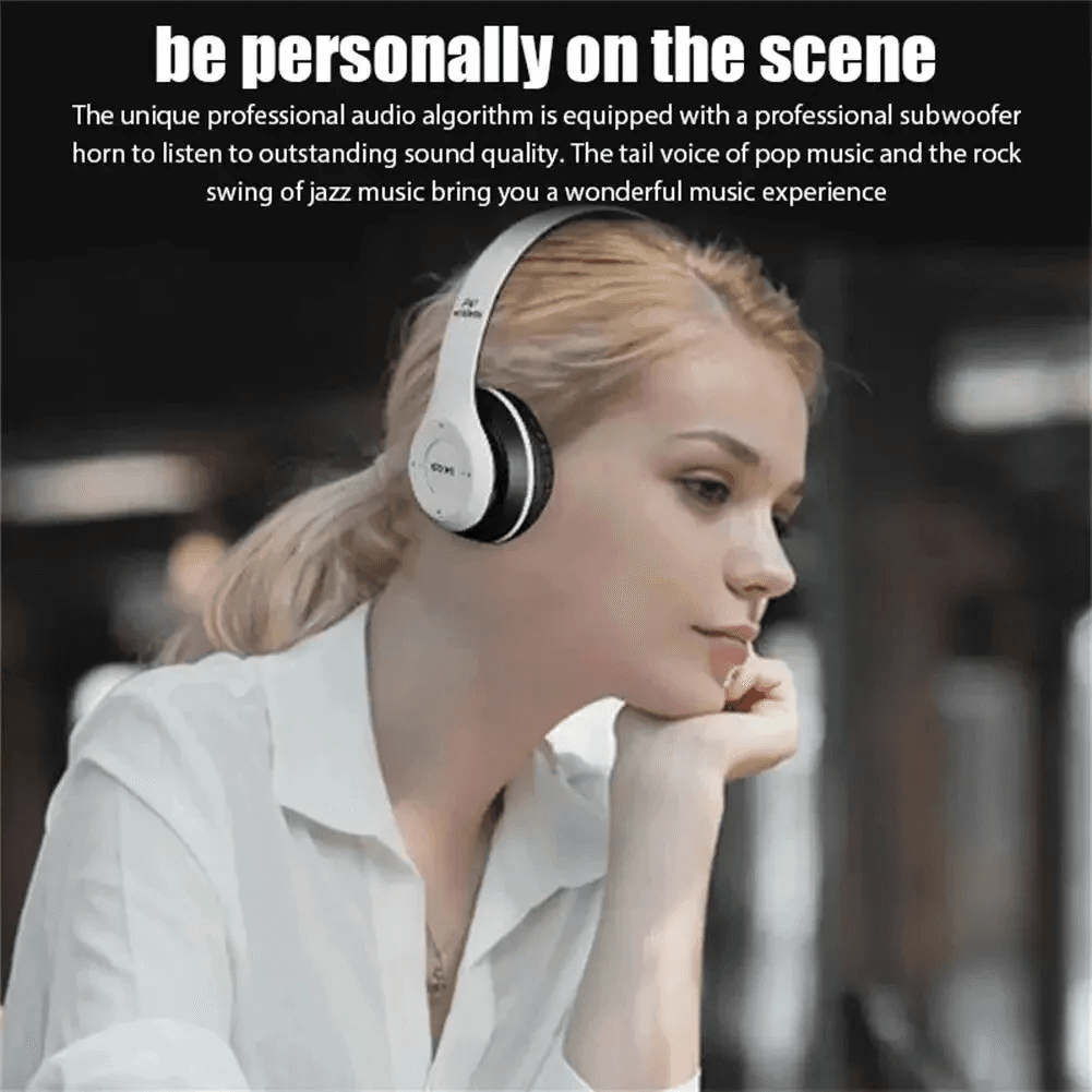 Wireless Bluetooth 5.0 Headphones Headset Over-Ear FM Radio MIC Foldable TF Card.