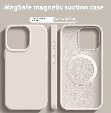 Magnetic Liquid Silicone  Magsafe Case For iPhone - Cyber Store