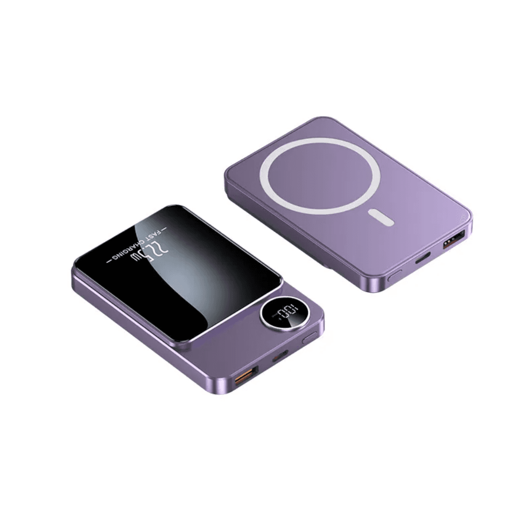 Ultra-thin Magnetic Wireless Power Bank.