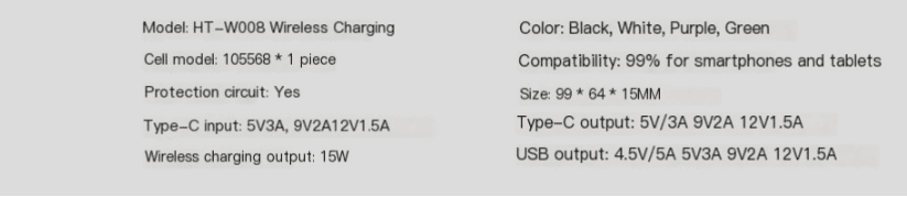Ultra-thin Magnetic Wireless Power Bank.