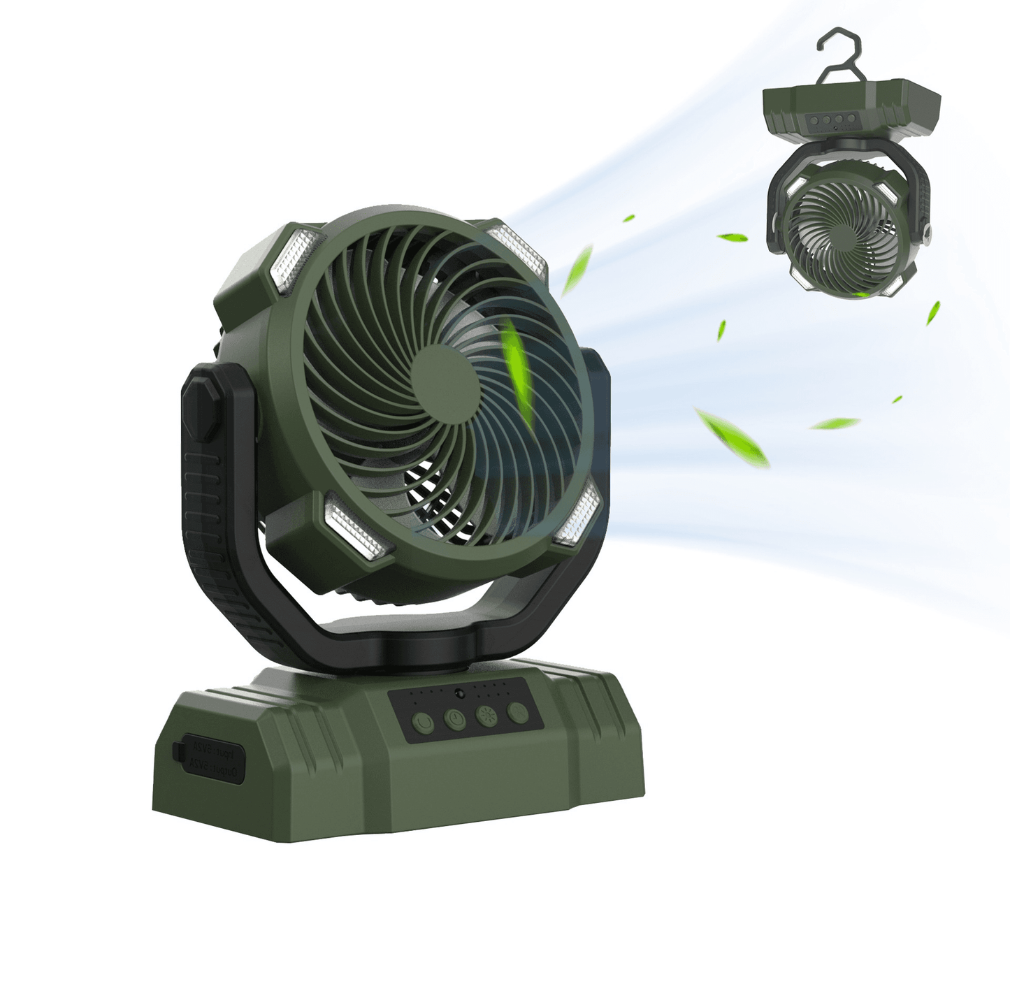 Outdoor Household Power Bank LED Light Camping Fan.