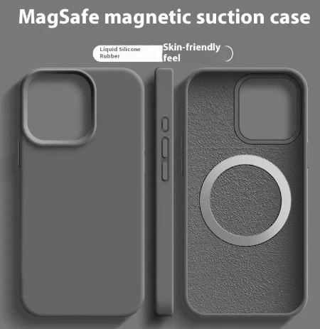 Magnetic Liquid Silicone  Magsafe Case For iPhone.