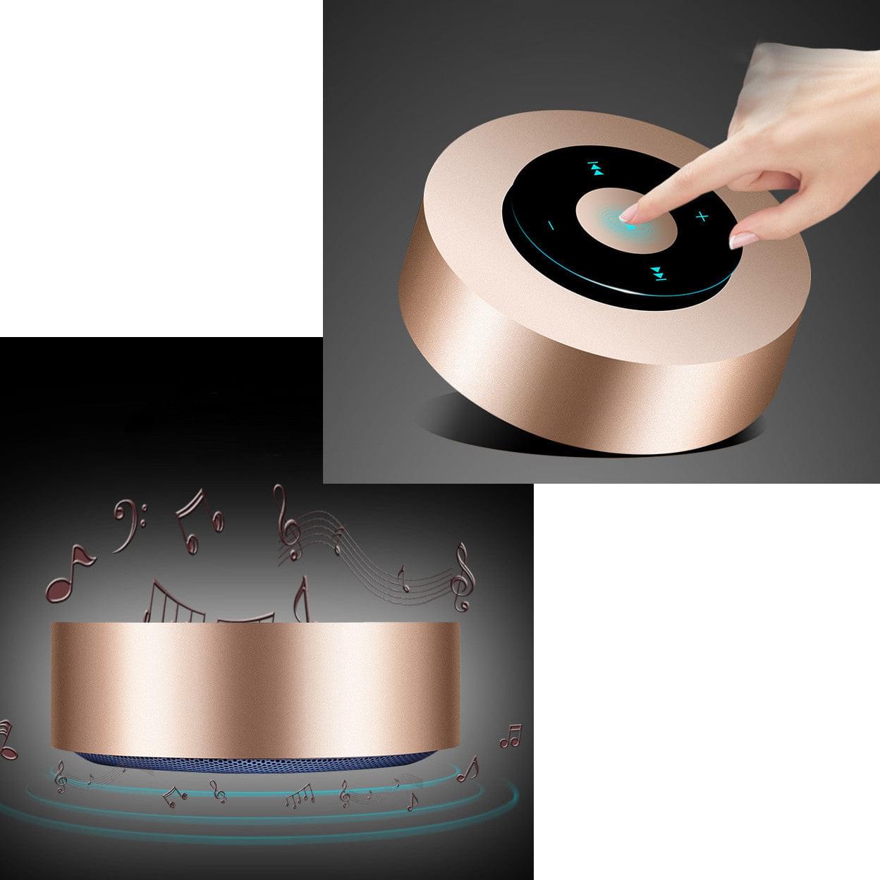 Minimal Metallic Bluetooth Speaker and MP3 Player.