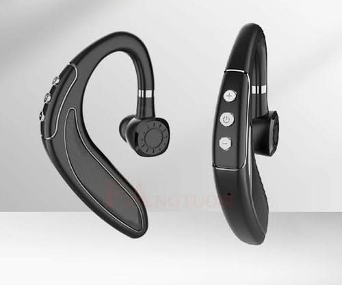 Long Standby Handsfree Wireless Bluetooth 5.0 Headset shown from two angles in black