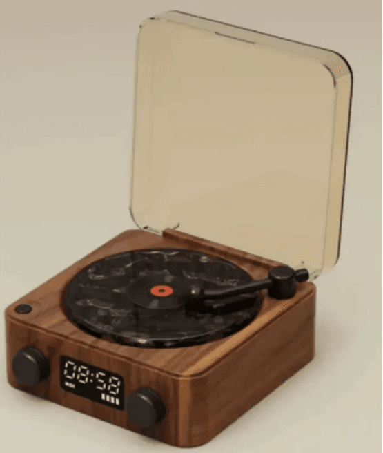 Bluetooth Retro Turntable Speaker with RGB Lights.