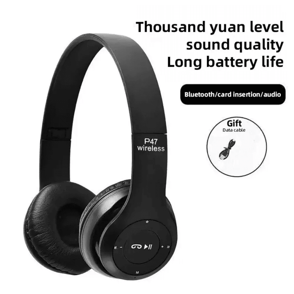 Wireless Bluetooth 5.0 Headphones Headset Over-Ear FM Radio MIC Foldable TF Card.